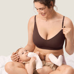 Women's Seamless Soft Knit Nursing Bra Cocoa Beige