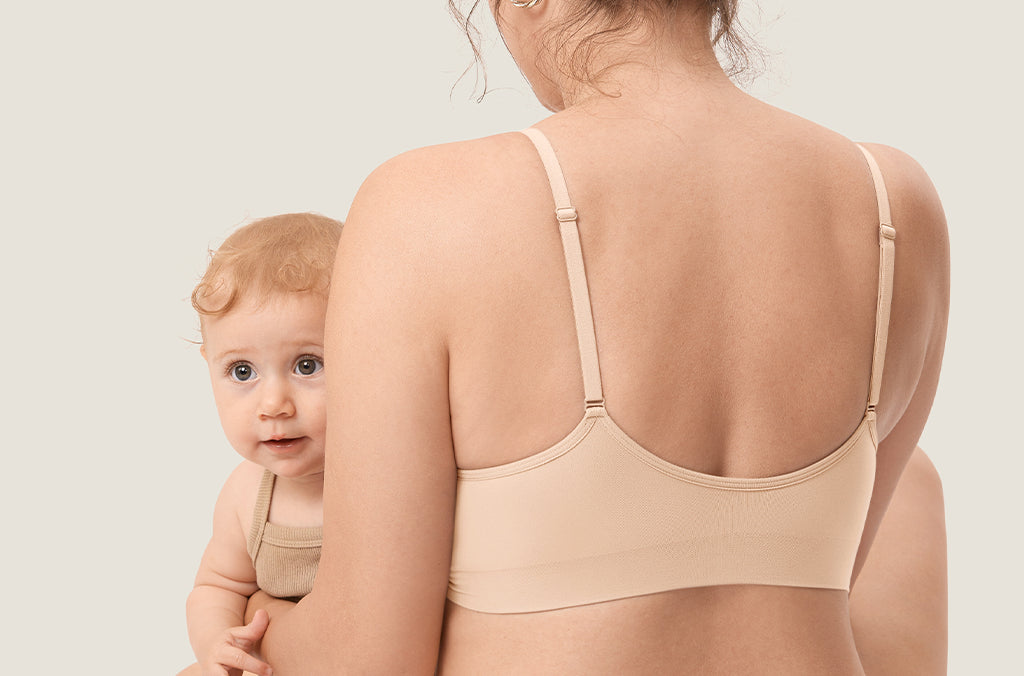 Women's Seamless Soft Knit Nursing Bra Beige