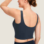 Women's V Neck Nursing Crop Tank Top Twilight Blue @model_info:R5
