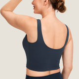 Women's V Neck Nursing Crop Tank Top Twilight Blue @model_info:R5