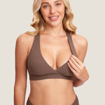 Women's Crossover Racerback Nursing Bra White