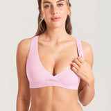 Women's Crossover Racerback Nursing Bra Wheat Beige