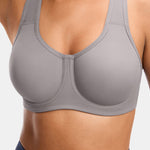 Women's High Impact Sports Bra Elephant Ash @model_info:ES1