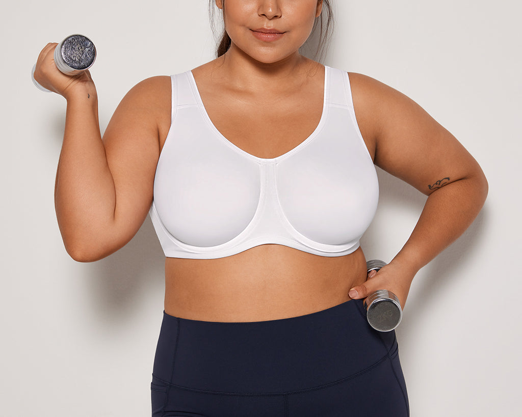 Women's High Impact Sports Bra White @model_info:A1