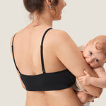Women's Ribbed Scoop Nursing Bralette Gravel Beige