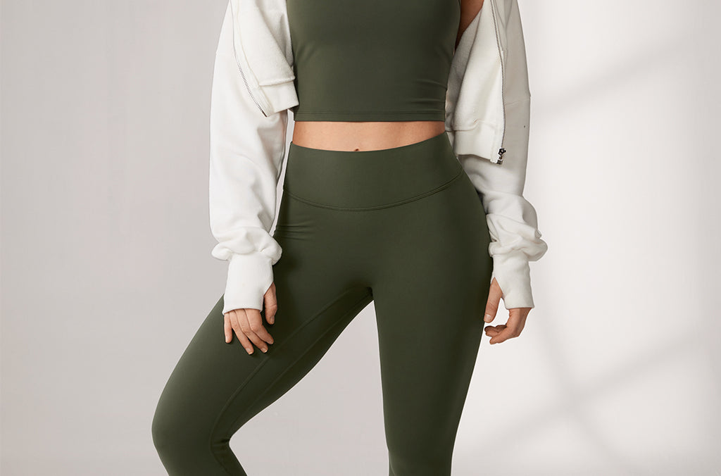 Women's Hugcurve Adjustable Longline Workout Bra Aspen Olive