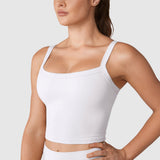 Women's Hugcurve Adjustable Longline Workout Bra White