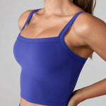 Women's Hugcurve Adjustable Longline Workout Bra Nightfall Blue