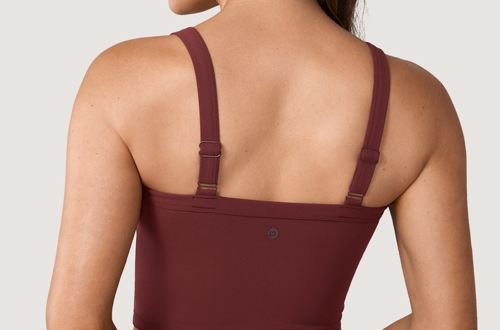 Women's Hugcurve Adjustable Longline Workout Bra Blackberry