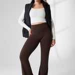 Women's Hugcurve No Front Seam Flare Leggings 31'' Clay Brown