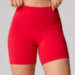 Women's Hugcurve No Front Seam Pockets Shorts 5" Clay Brown