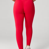 Women's Hugcurve Hidden Scrunch Butt Leggings 25" - No Front Seam Aurora Red