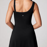Women's Hugcurve One Shoulder Tennis Dress - Detachable Strap Desert Sage