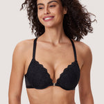 Women's Lacy Racerback Bra Black
