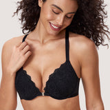Women's Lacy Racerback Bra Black