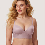 Women's T-shirt Push Up Bra Sea Fog