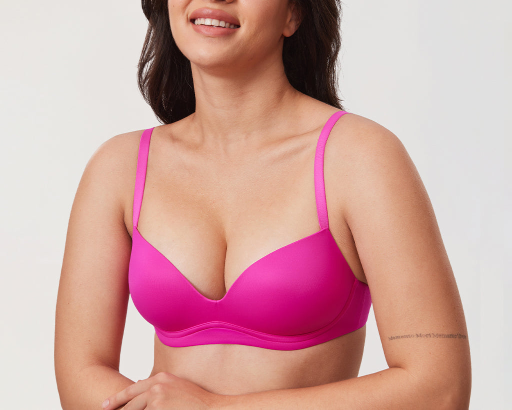 Women's Everyday Push Up Bra Glitter Pink