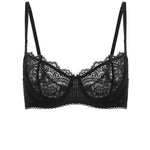 Women's Lace Balconette Underwire Bra Black