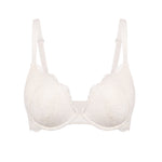 Women's Lacy Plunge Push Up Bra Rose White