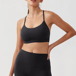 CRZ YOGA Women's Y Back Sports Bra Black