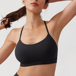 CRZ YOGA Women's Y Back Sports Bra Black