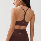 CRZ YOGA Women's Y Back Sports Bra White