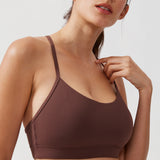 CRZ YOGA Women's Y Back Sports Bra Taupe