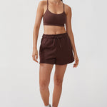 CRZ YOGA Women's Y Back Sports Bra Taupe