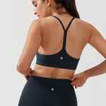 CRZ YOGA Women's Y Back Sports Bra Grey Sage