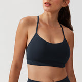 CRZ YOGA Women's Y Back Sports Bra Grey Sage