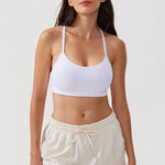 CRZ YOGA Women's Y Back Sports Bra Black