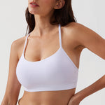 CRZ YOGA Women's Y Back Sports Bra White