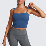 CRZ YOGA Women's Adjustable Longline Sports Bra Black