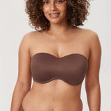 Women's Bandeau Strapless Bra Brown Violet