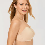 Women's Bandeau Strapless Bra Beige