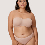 Women's Bandeau Strapless Bra Oatmeal Heather