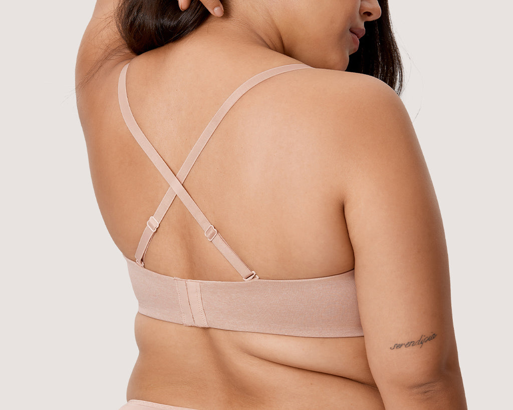 Women's Bandeau Strapless Bra Oatmeal Heather