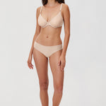Women's Mesh Plunge Bra Beige