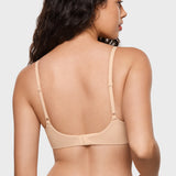 Women's Plunge Lightly Padded Demi Bra Beige