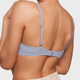 Women's Sheer Mesh Demi Bra Moonlight Blue