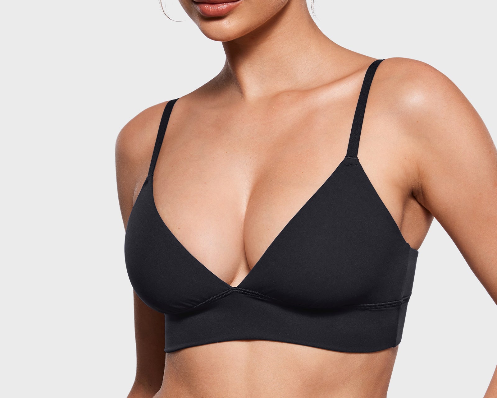 Women's Inbarely® Outwear Longline Triangle Bralette Black