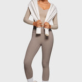 Women's Natrelax V-Neck Long Sleeve Tops Sand