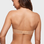 Women's Sheer Mesh Strapless Bra Warm Beige