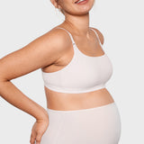 Women's Inbarely® Soft Three Layer Nursing Bralette - Scoop Neck Snow White @model_info:ES3