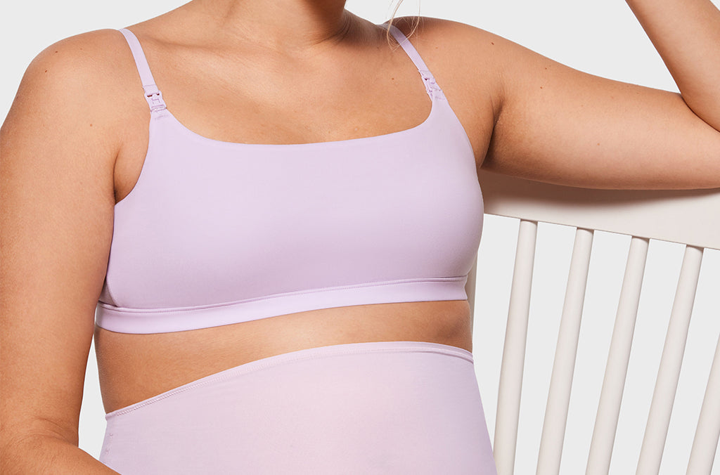 Women's Inbarely® Soft Three Layer Nursing Bralette - Scoop Neck Orchid Hush @model_info:ES1