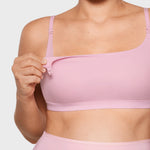 Women's Inbarely® Soft Three Layer Nursing Bralette - Scoop Neck Sweet Pink @model_info:ES1