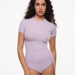 Women's Single Layer Basic Short Sleeve Top - Crew Neck Orchid Hush
