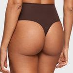 Women's Cozy High Waisted Thongs 3 Pack Hazelnut (3pack)