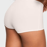 Women's Soft Mid Waist Boy Shorts 3 Pack Coconut White (3pack)