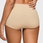Women's Soft Mid Waist Boy Shorts 3 Pack Light Oatmeal (3pack)